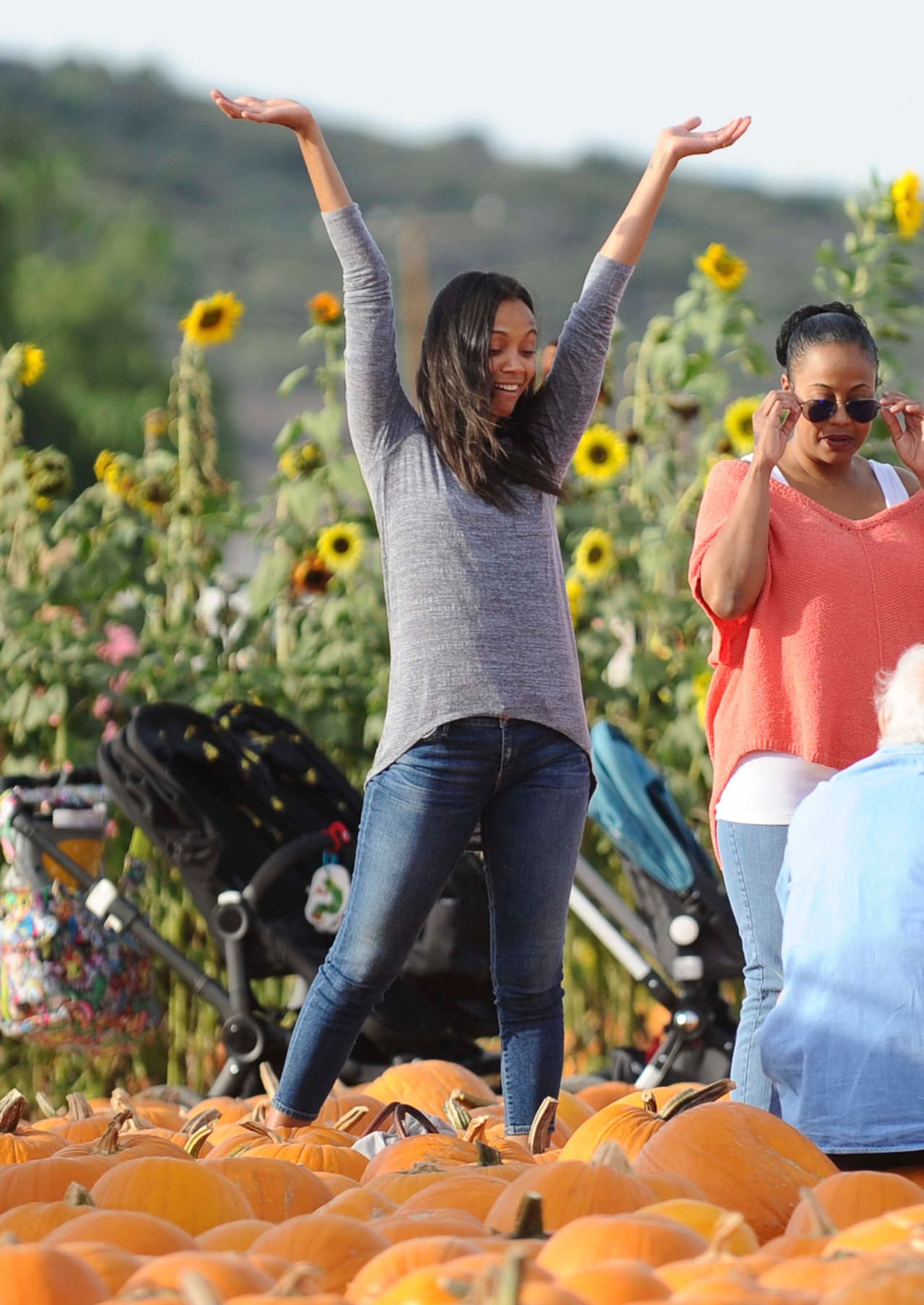 La actriz sin duda estaba muy feliz.