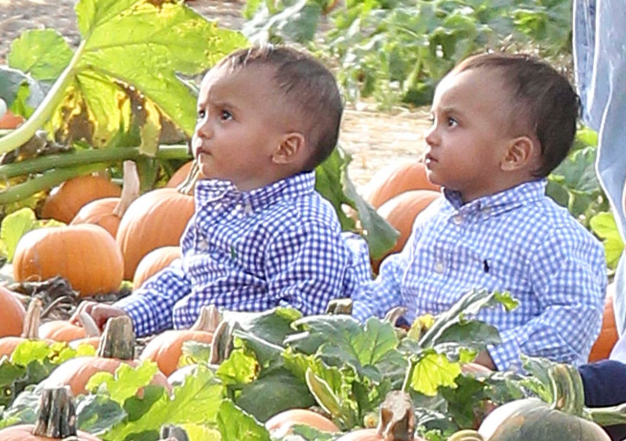 Zoe siempre viste a sus retoños igualitos para que no quede duda de que son los gemelos más tiernos.