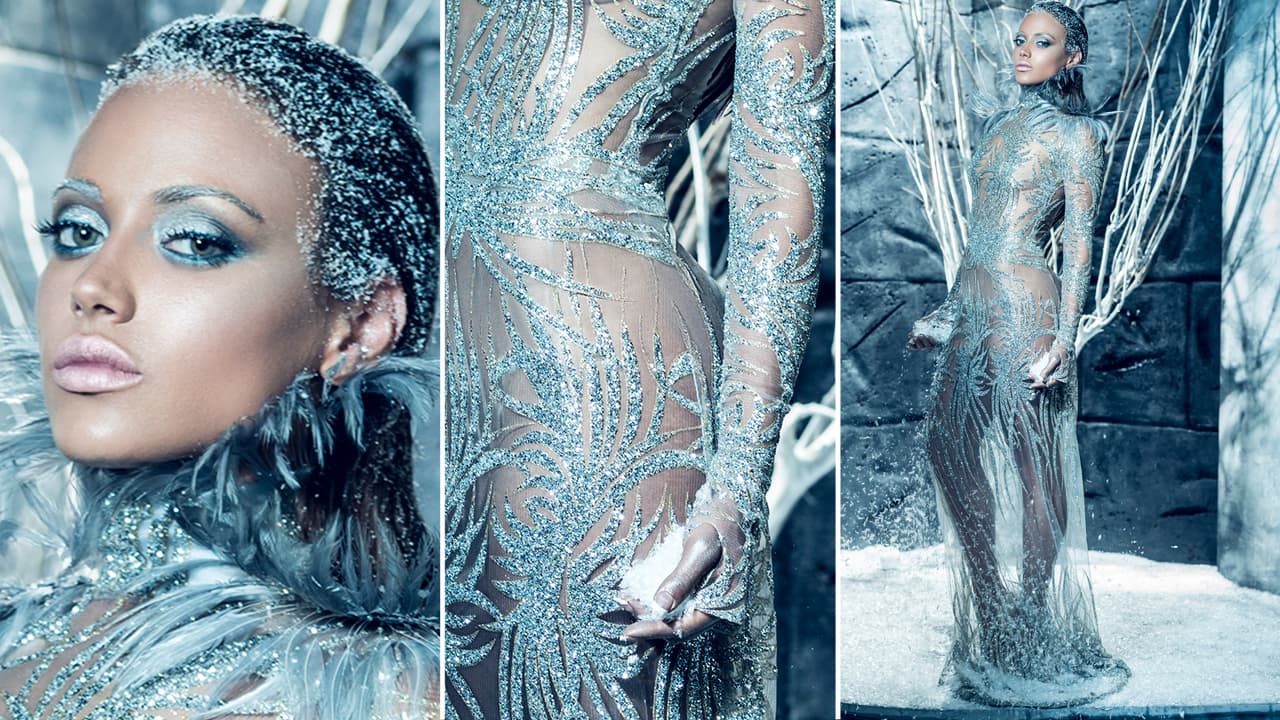 Los detalles puntiagudos y medievales sobresalen en este vestido que luce Josephine.