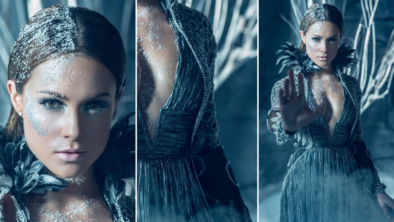 La pedrería usada en el traje que Ligia porta impregna un estilo medieval.