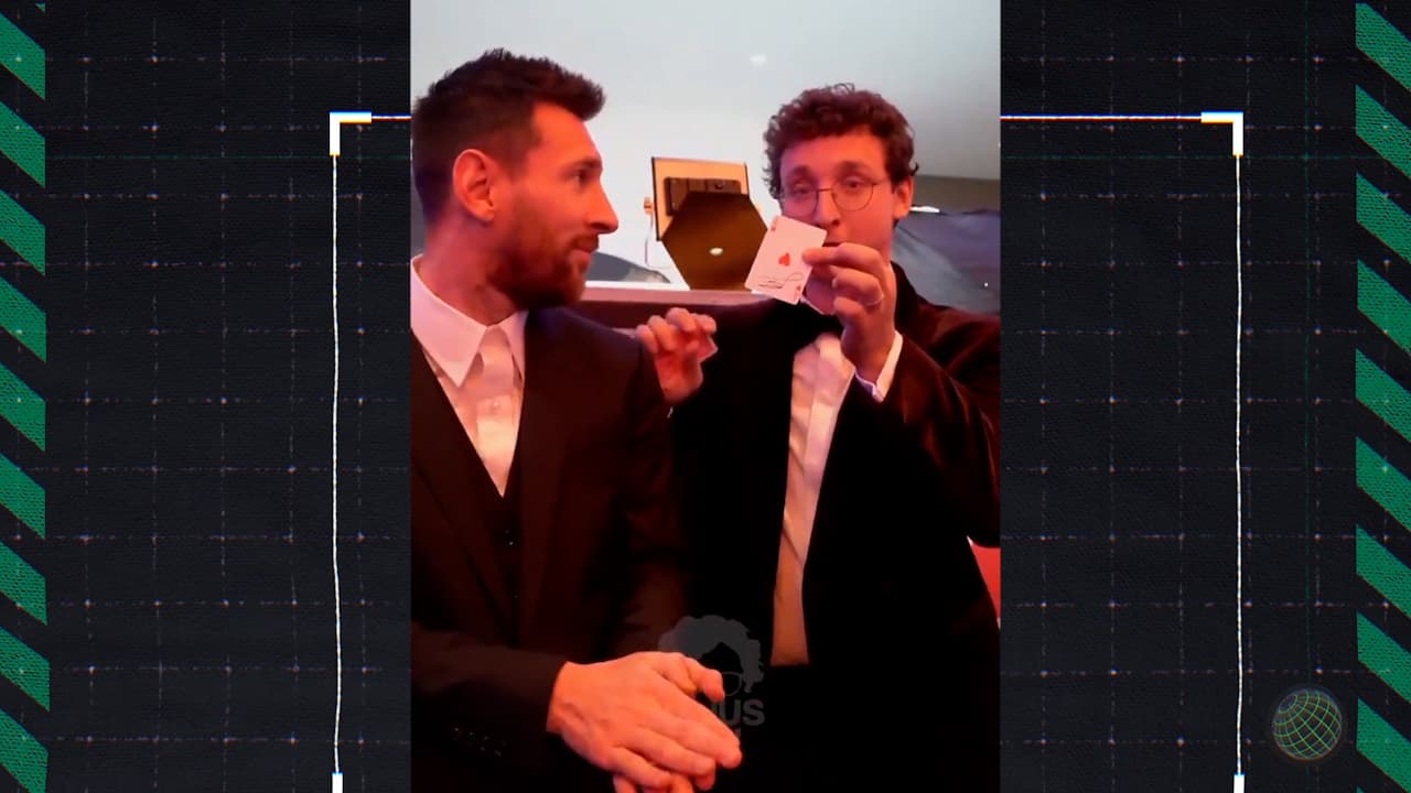 Messi fue sorprendido por un truco de magia en plena calle