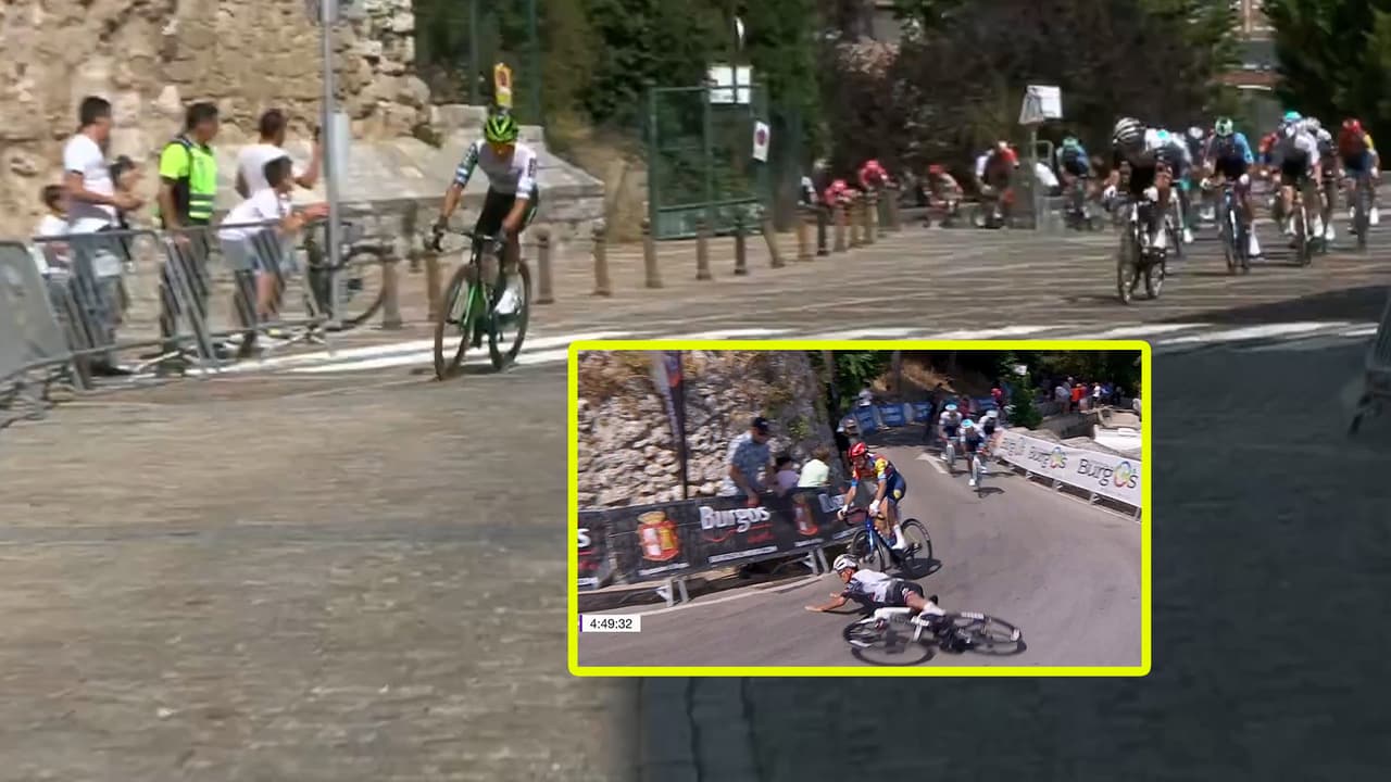 Isaac del Toro sufre dura caída en la Vuelta a Burgos