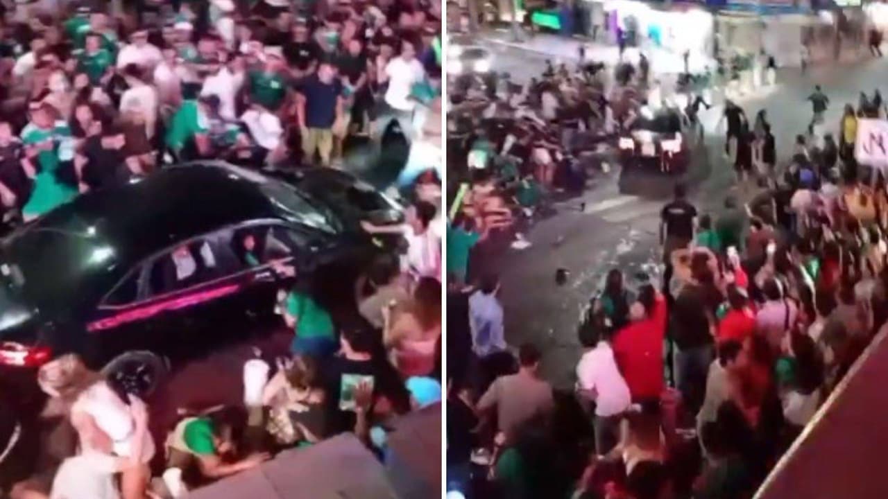 Conductor atropella a una multitud que festejaba triunfo de la Selección Mexicana; hay 17 heridos