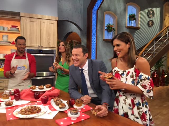 Las rosetas de hojaldre y manzana les robaron a todos una enorme sonrisa.