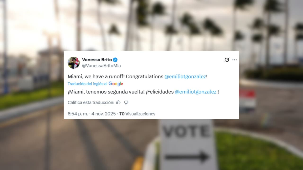 La estratega política local Vanessa Brito, activa en campañas comunitarias y educación pública, felicitó a González por avanzar a la segunda vuelta, reflejando el entusiasmo entre operadores republicanos pese al avance dominante de los demócratas en la primera jornada.