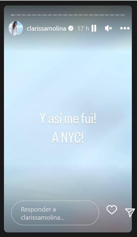 La propia Clarissa Molina se encargó de documentar en Instagram la misión que las llevó hasta 'La Ciudad de los Rascacielos'. 
<br>