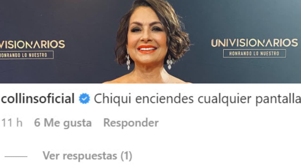 Su look provocó reacciones entre algunos famosos, como María Antonieta Collins, quien le hizo saber que
<b> "enciende cualquier pantalla". </b>
<br>