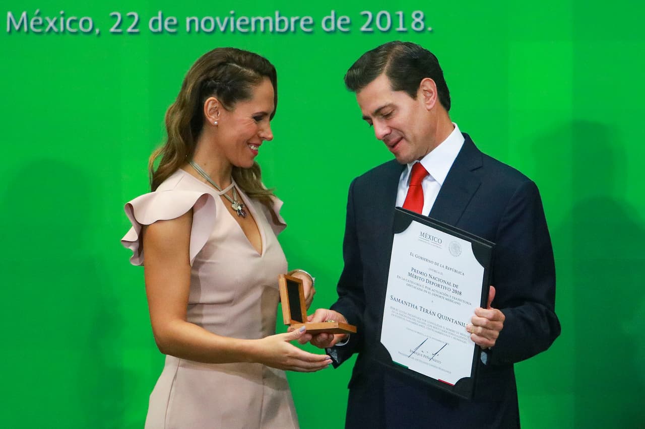 Samantha Terán, ganadora de oro en squash femenino e histórica en los Centroamericanos, obtuvo el Premio Nacional de Mérito Deportivo por Actuación y Trayectoria.