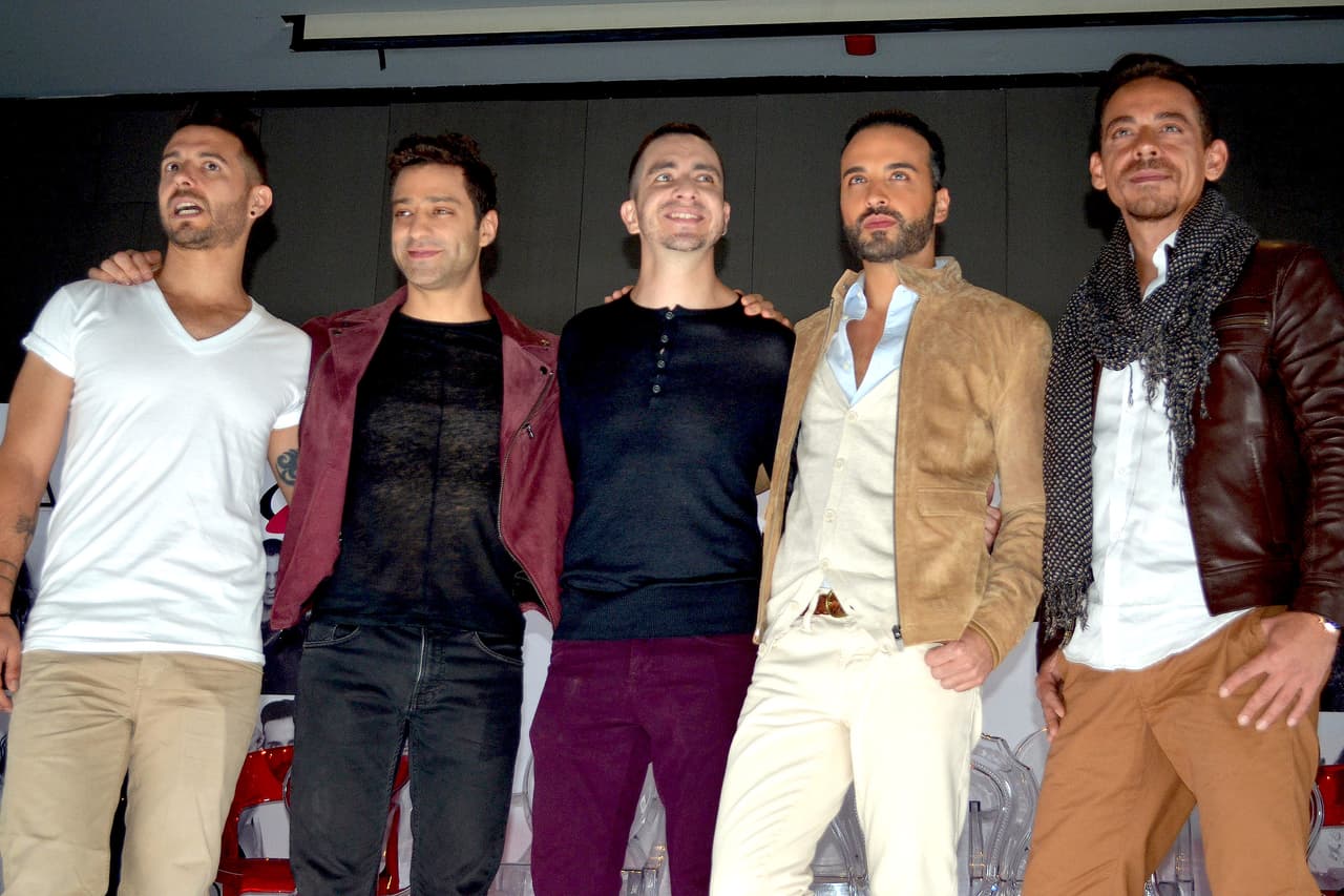 Los chicos: Sergio, Ari, Oscar, Apio y René.