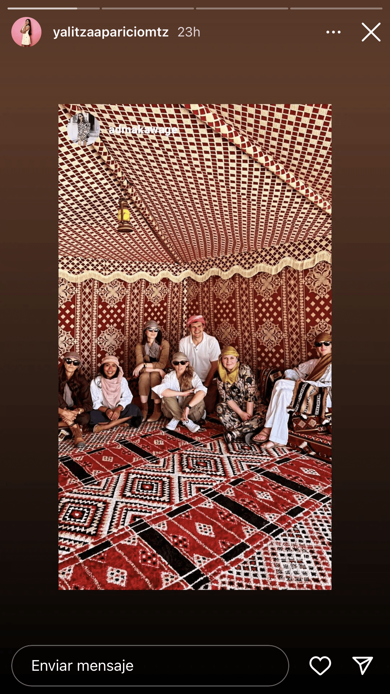 En el marco del aniversario aprovechó para conocer la lujosa ciudad de Dubái y en redes sociales compartió parte de su experiencia.