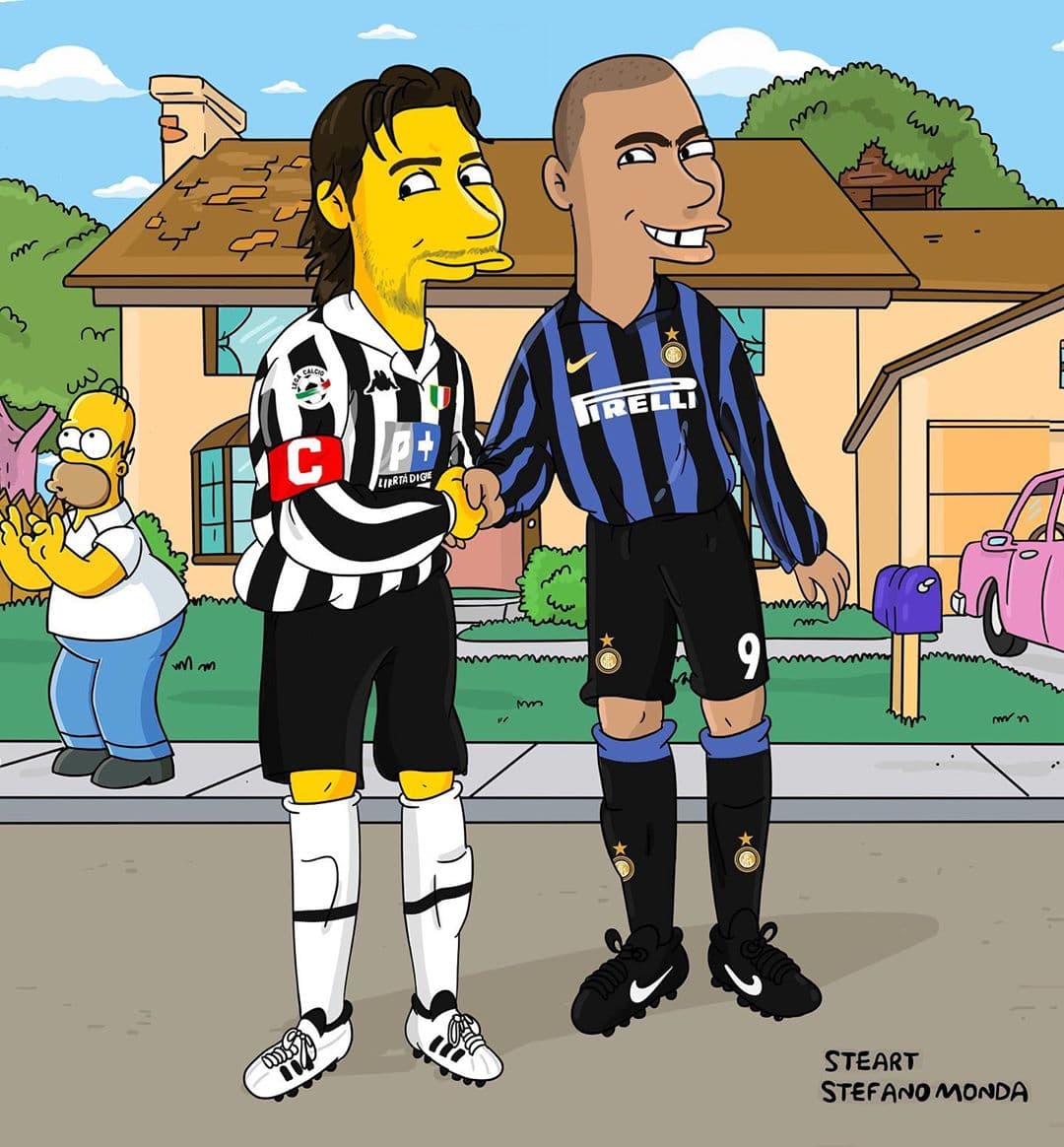 El Clásico de Italia, Juventus-Inter con Del Piero y Ronaldo.