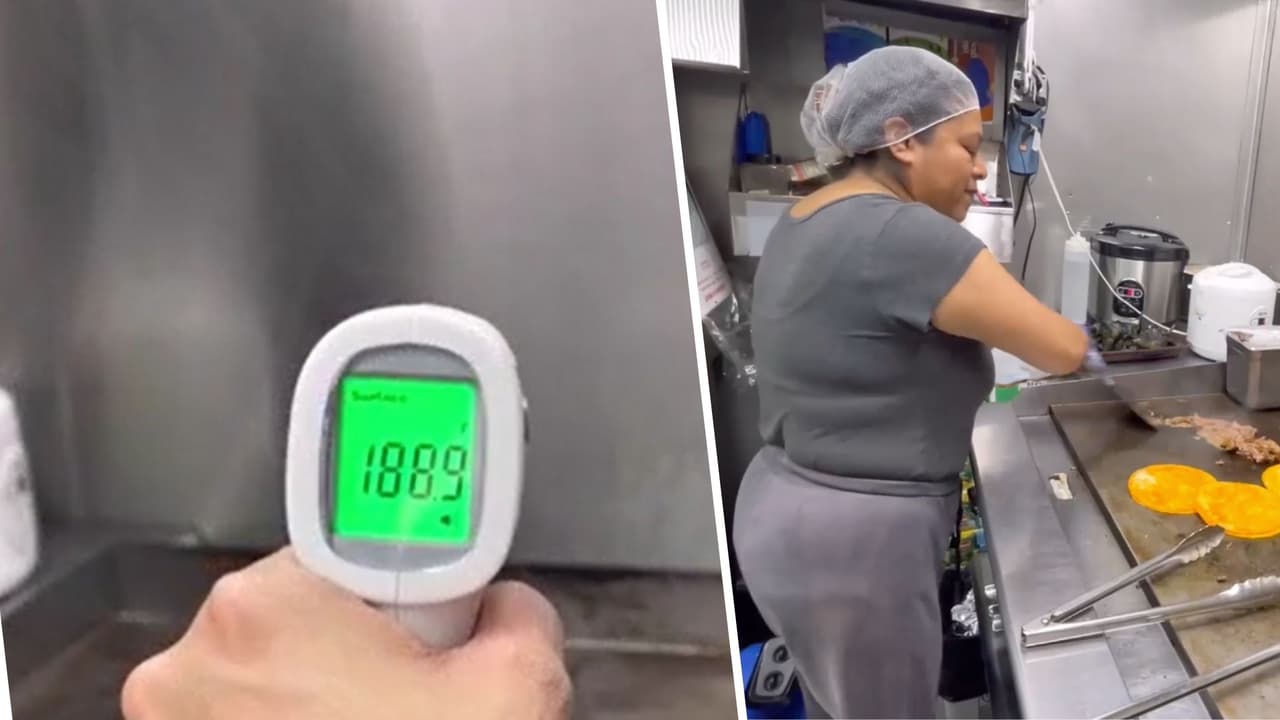 "Trabajar aquí es de valientes", dicen trabajadores de un camión de tacos que cocinan con temperaturas de 188 °F