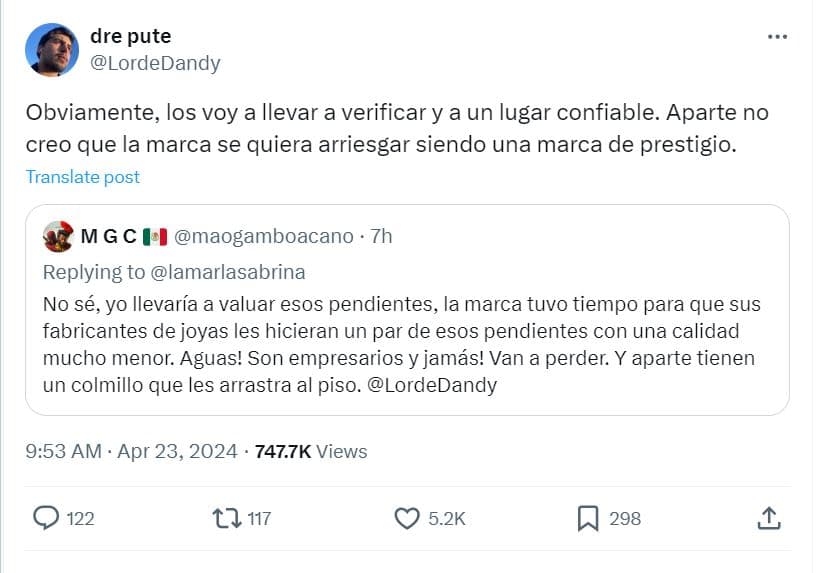 Captura X (@LordeDandy)