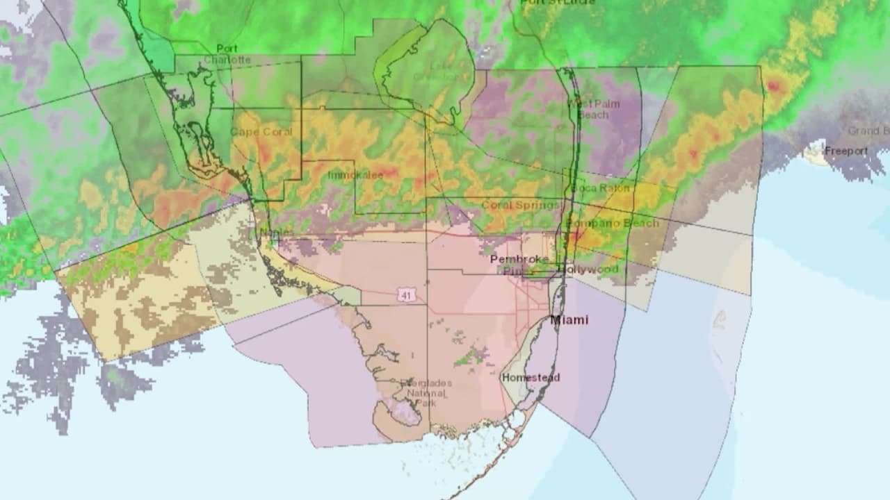 Son posibles vientos racheados, granizo y quizás un tornado en el sur de Florida