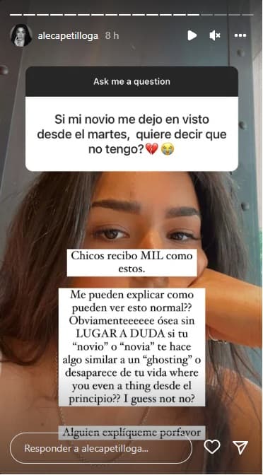 Gracias a la madurez que ha mostrado en su relación, algunos de sus 'followers' ya le piden consejos. La 'influencer' de moda y belleza presta mucha atención a quienes ven su noviazgo como ejemplo.