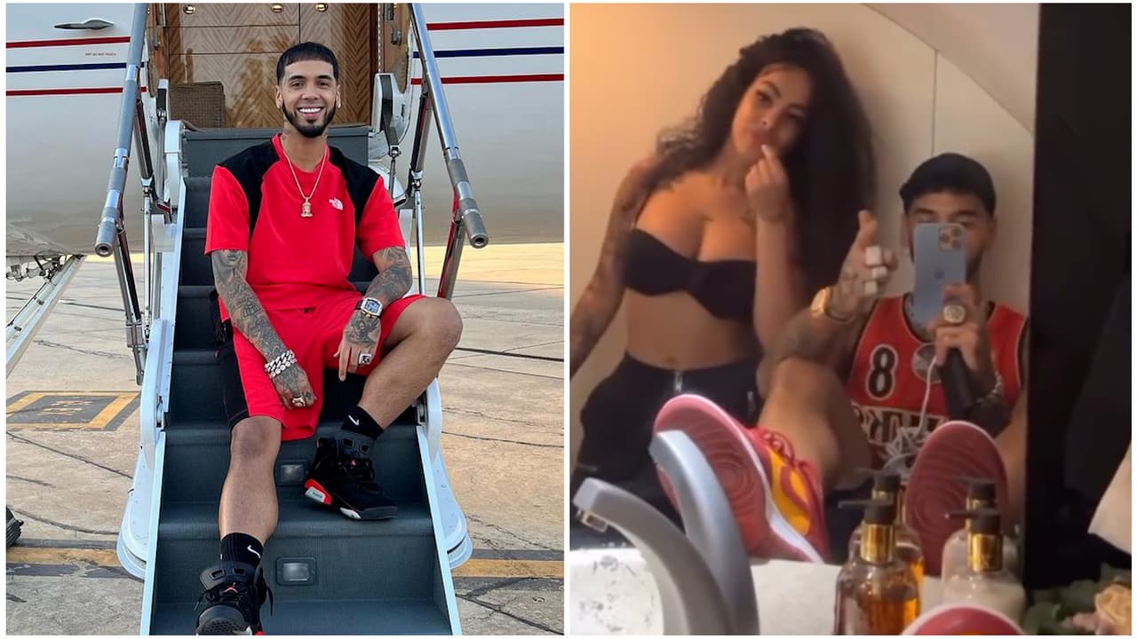 Anuel y Yailin presumen su lujoso avión privado y se burlan de los jets de otros famosos por sus baños