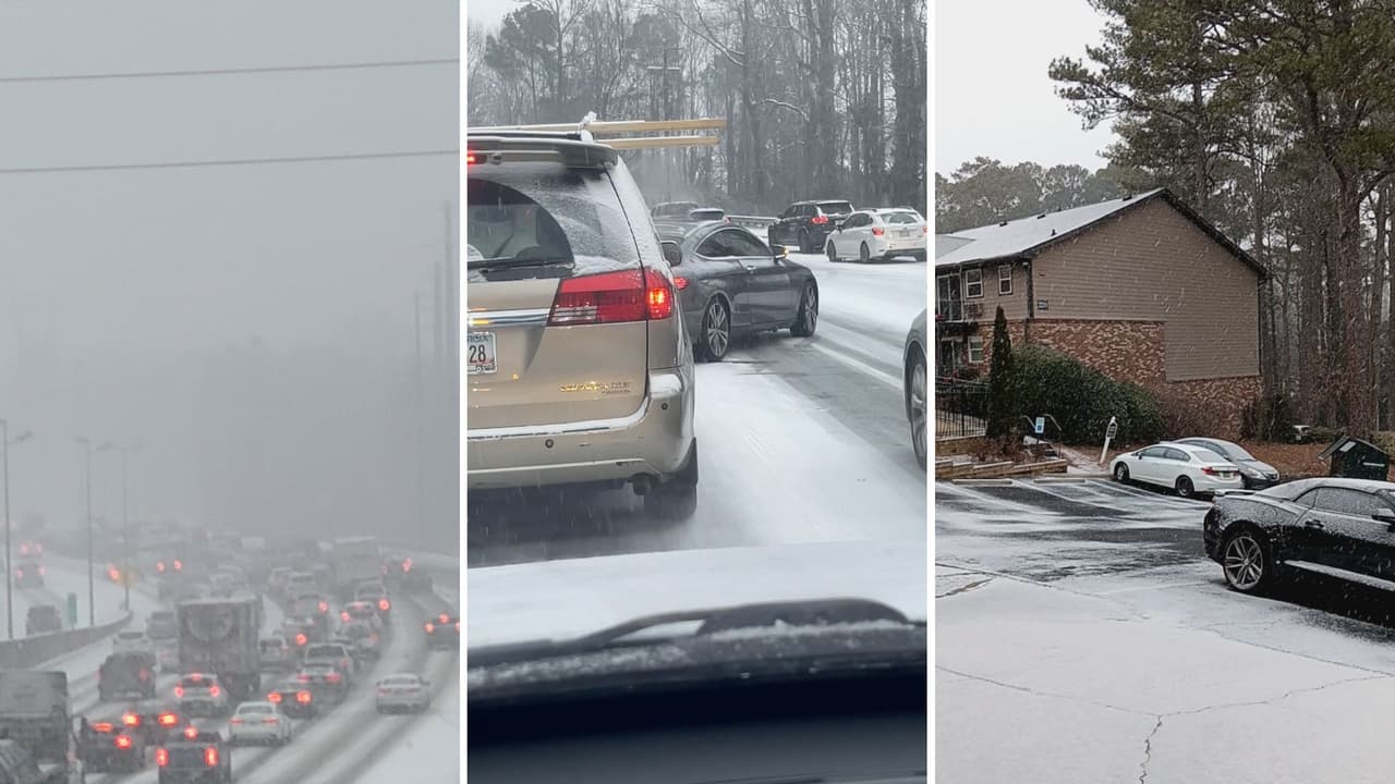 Casas y carreteras en Georgia cubiertas de nieve: las fotos que nos envió la comunidad hispana 