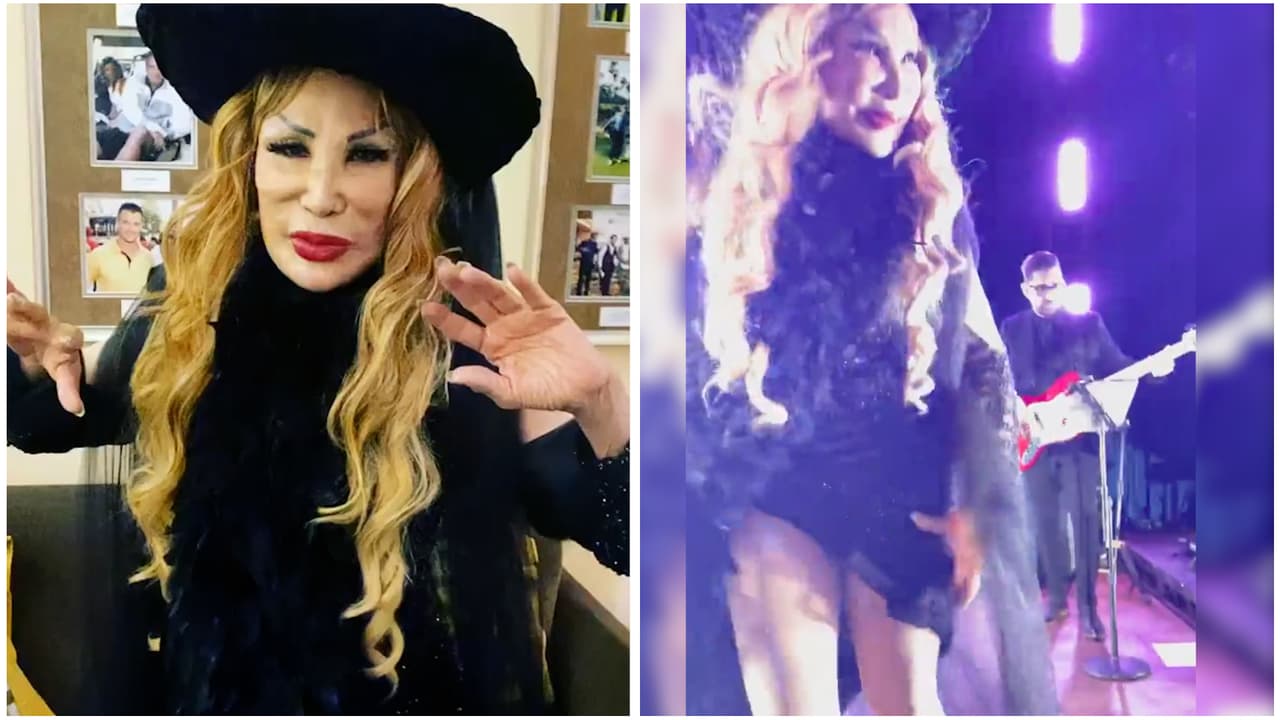 Lyn May irrumpe en pleno concierto de Gloria Trevi, se sube la falda y muestra su ropa interior ante todos