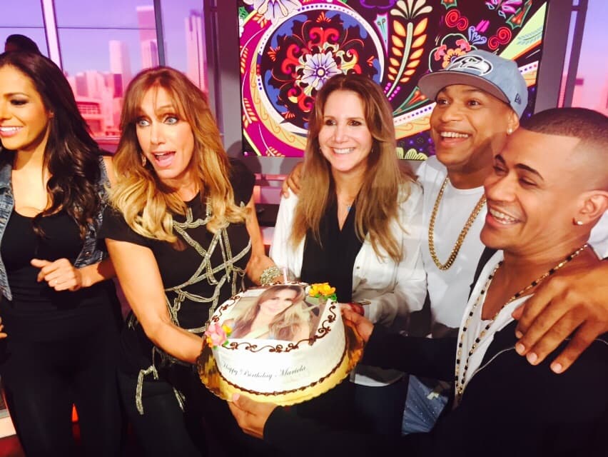 El cake se veía delicioso, y tenía la foto de la productora Mariela Cardona.