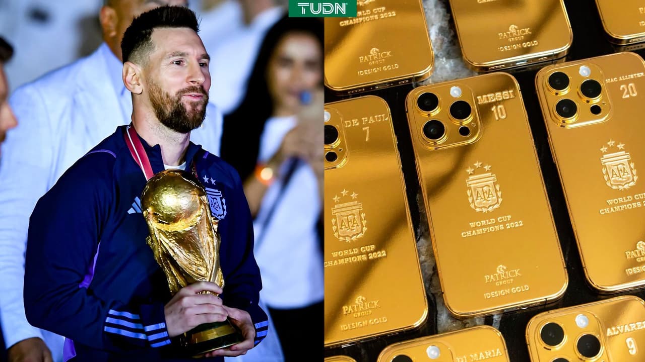 ¡Porque puede! Messi regala celulares de oro tras el título de Argentina