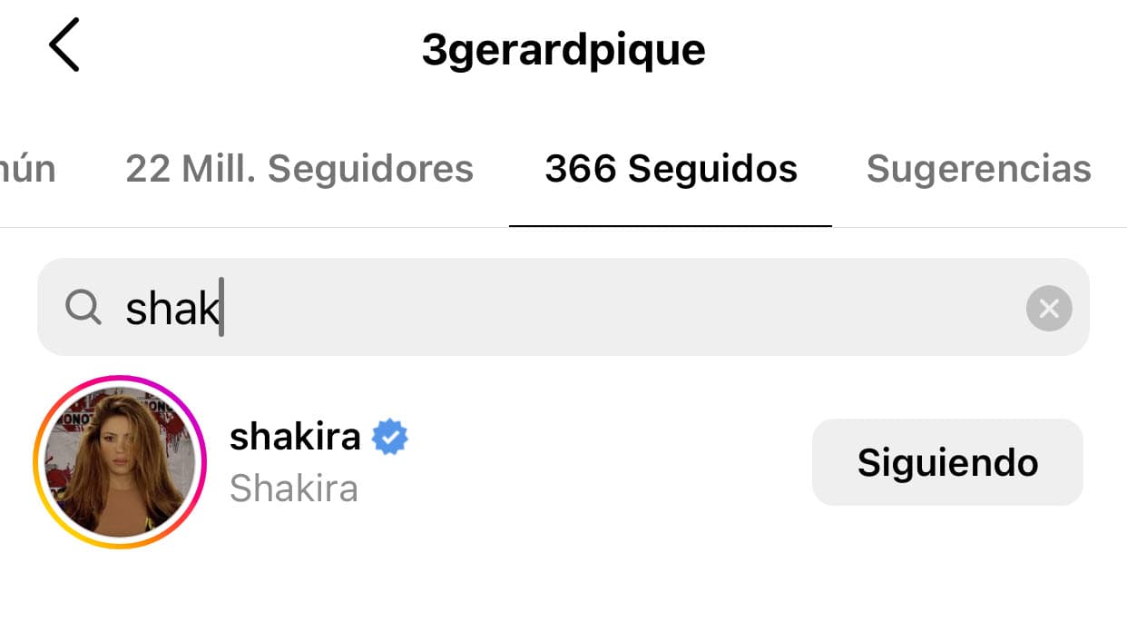 De hecho, él aún seguía a la cantante a través de la plataforma, según se pudo corroborar. 
<br>