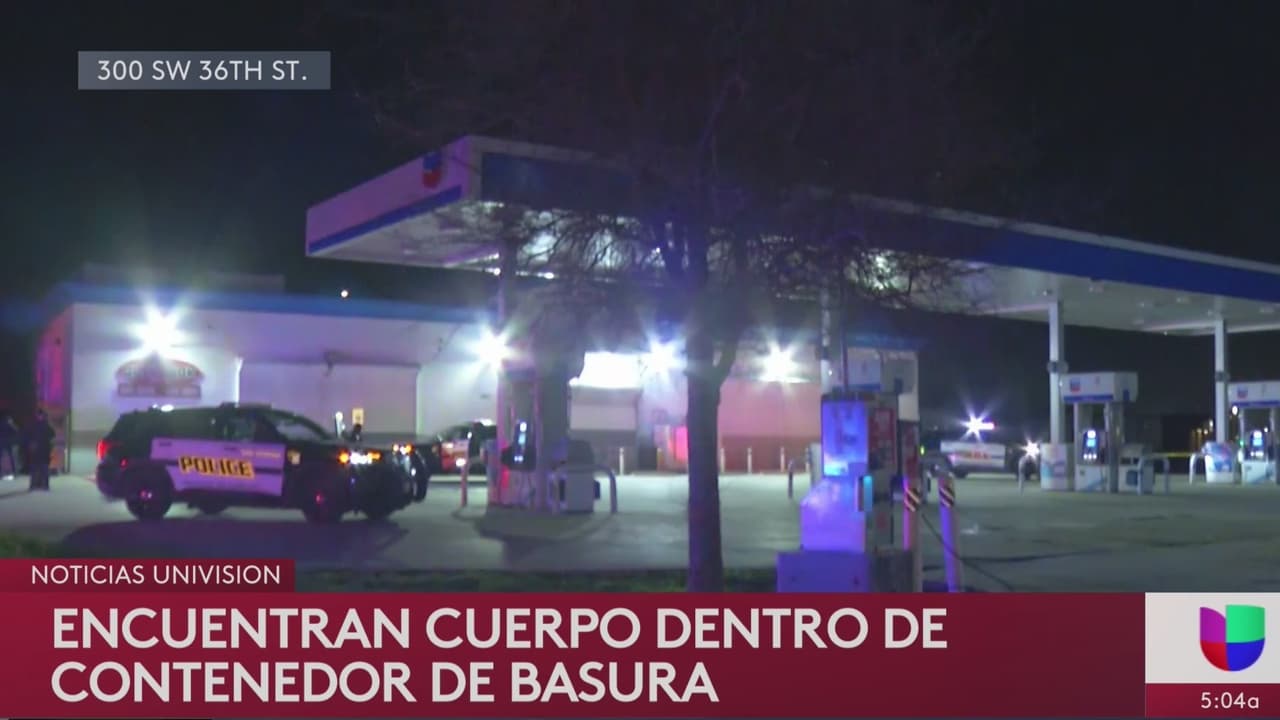 Un cadáver fue abandonado y luego calcinado dentro de un contenedor de basura ubicado en una gasolinera, al suroeste de San Antonio.