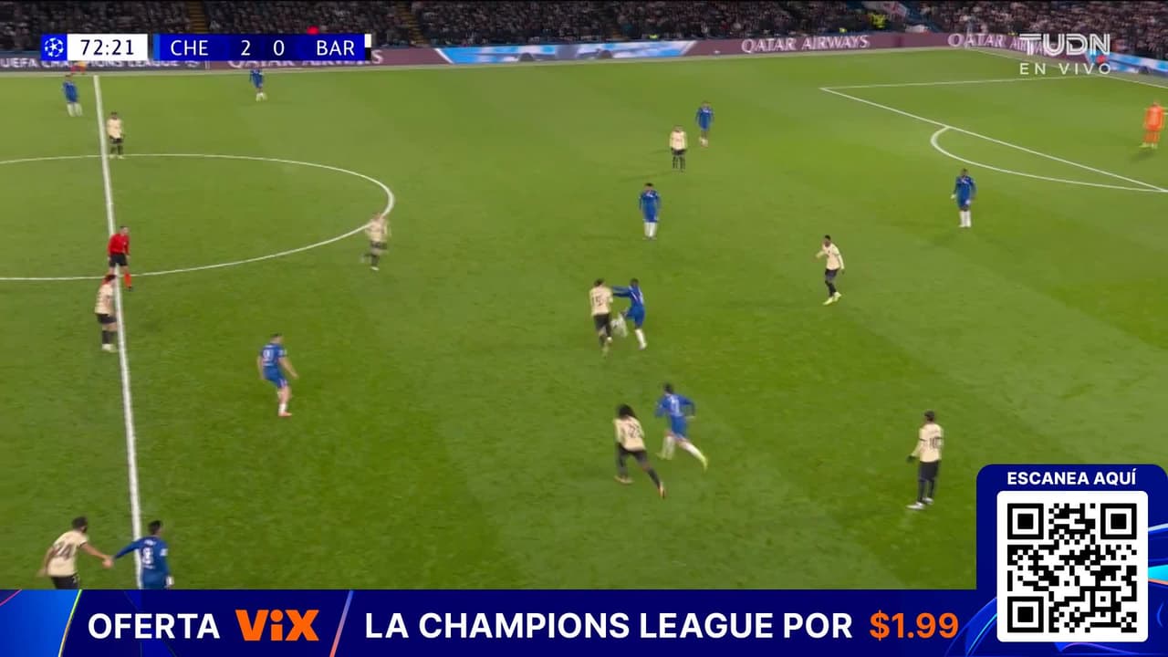 ¡Gol del Chelsea! Tremendo jugadón para colgar el 3-0 al Barcelona
