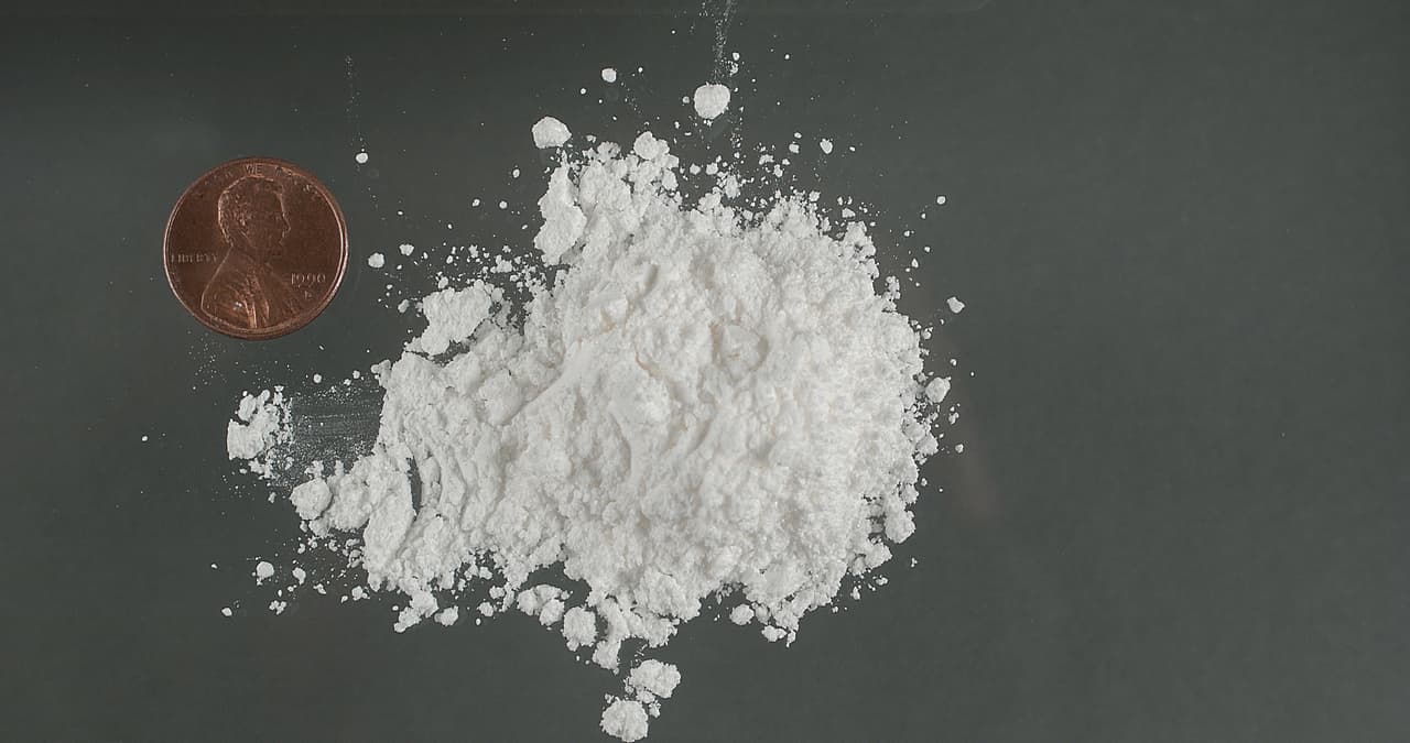 La policía halló dentro del vehículo 1 kilo de polvo blanco que parecía ser cocaína.