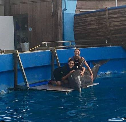La entrenadora y Francisca plasmaron en redes sociales la increíble experiencia en el Miami Seaquarium.