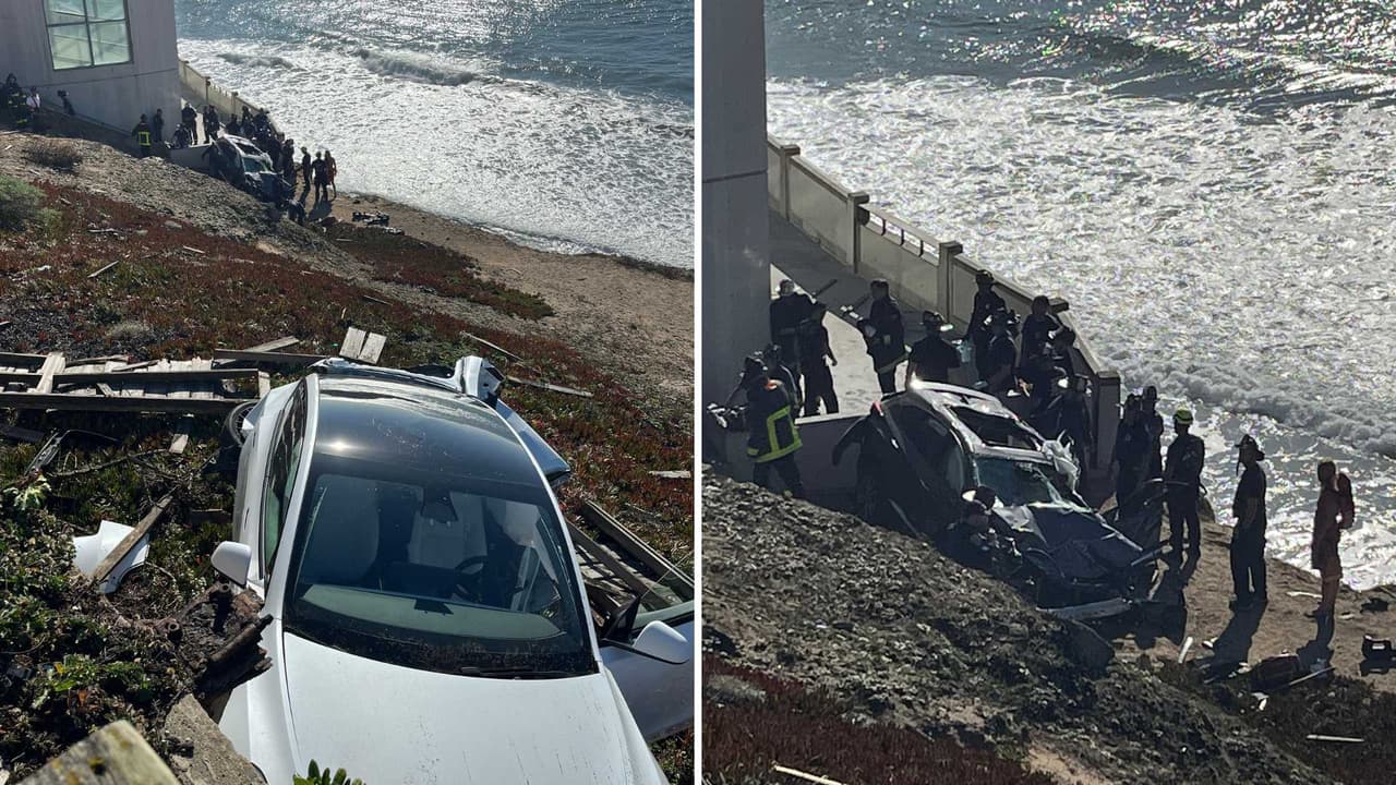 Conductores de dos autos caen al mismo acantilado en San Francisco y solo uno sobrevive: qué les pasó