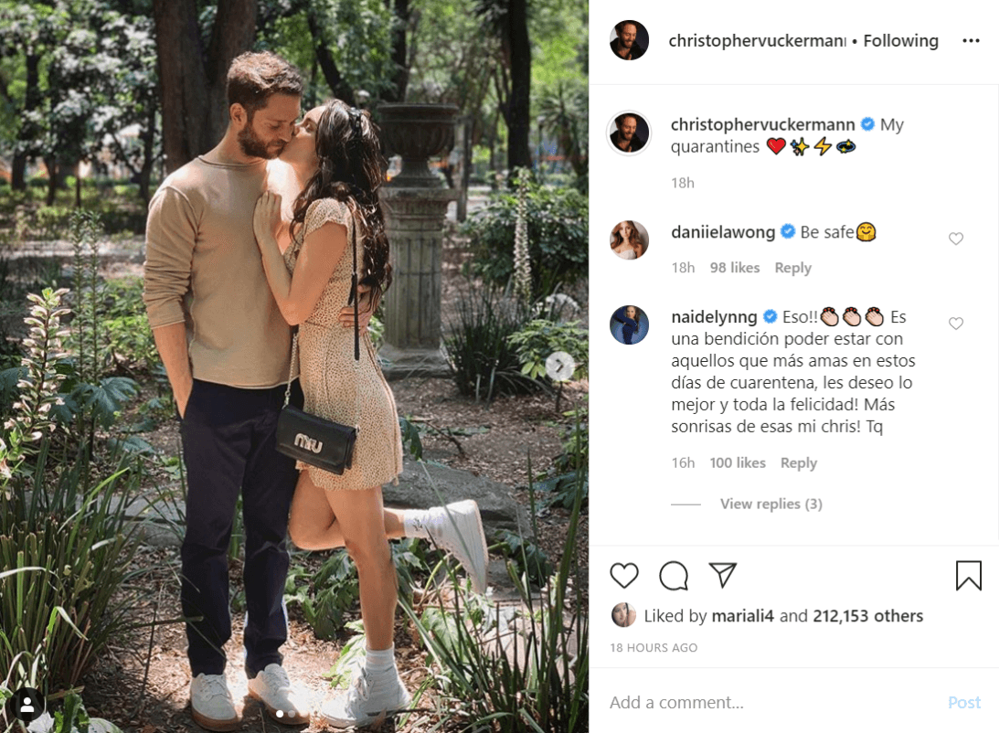 Christopher Uckermann y novia