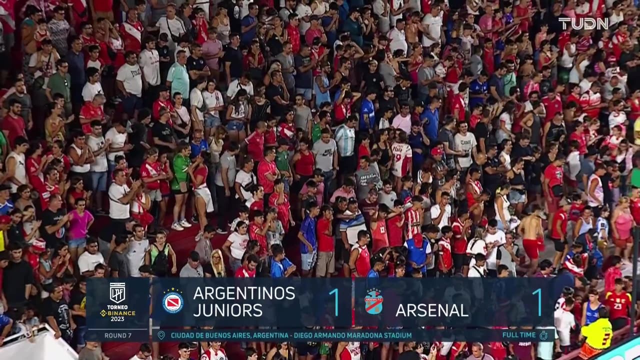 Resumen | Argentinos Juniors logra el empate en su casa ante Arsenal