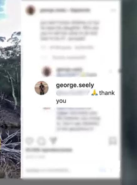 Seely respondió: "Gracias", siendo la primera ocasión en que se refería a la situación que aparentemente estaba viviendo con la artista mexicana. 
<br>