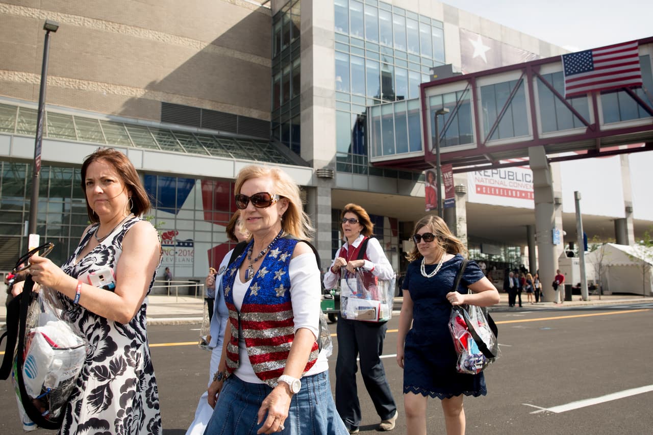 Una de las entradas al Quicken Loans Arena, en Cleveland, donde se realizó la convención nacional republicana.
