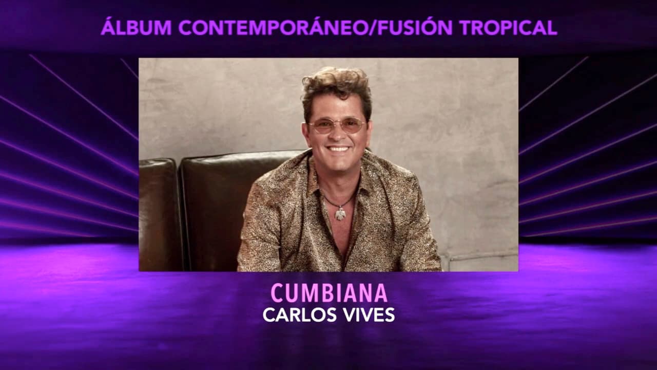 El legendario colombiano Carlos Vives se llevó el premio al Mejor Álbum Contemporáneo/Fusión Tropical por ‘Cumbiana’.