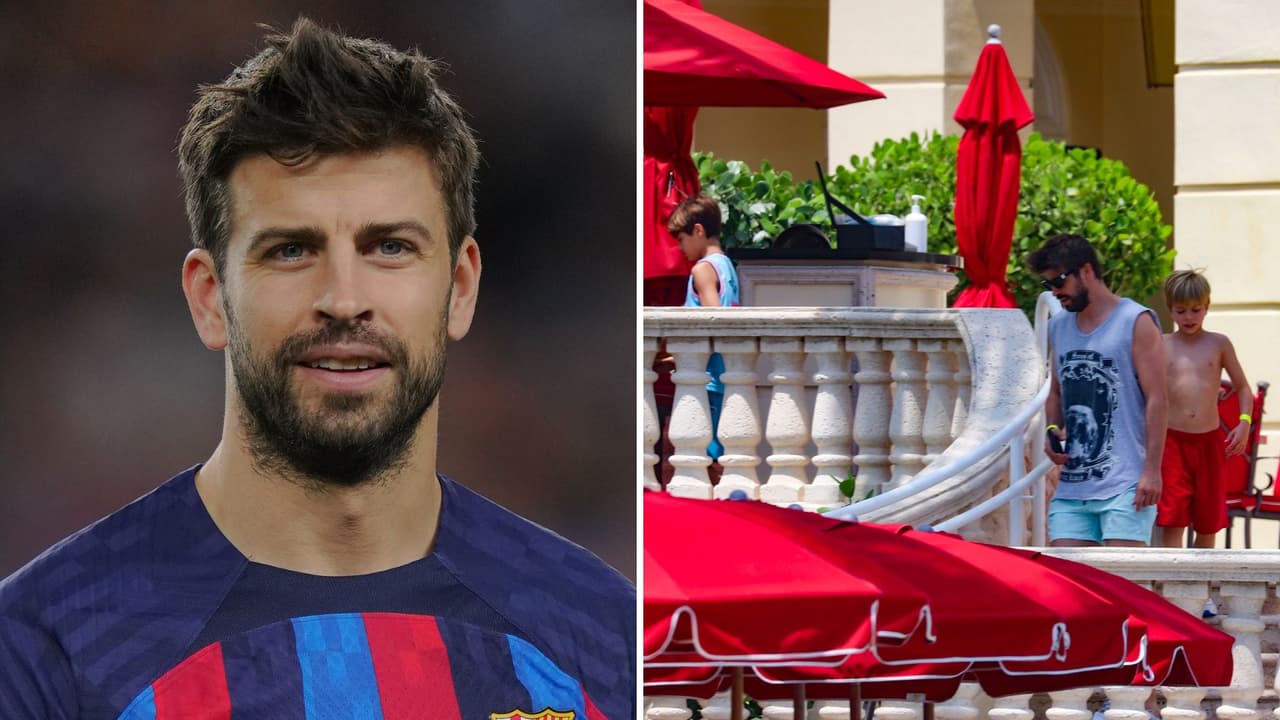 Las fotos de Piqué en su primer encuentro con sus hijos en Miami