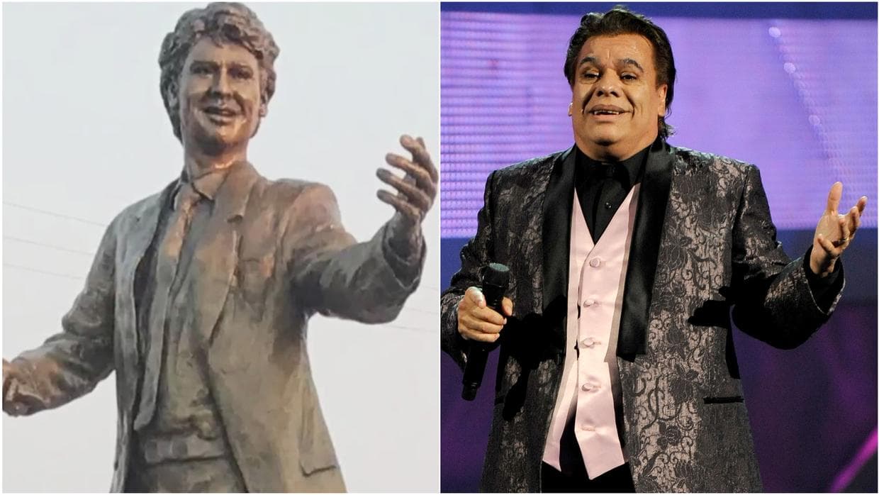 Juan Gabriel es de los cantantes mexicanos con más estatuas, bustos y monumentos en su honor, desafortunadamente el algunos casos, las esculturas no se parecen en nada a él.