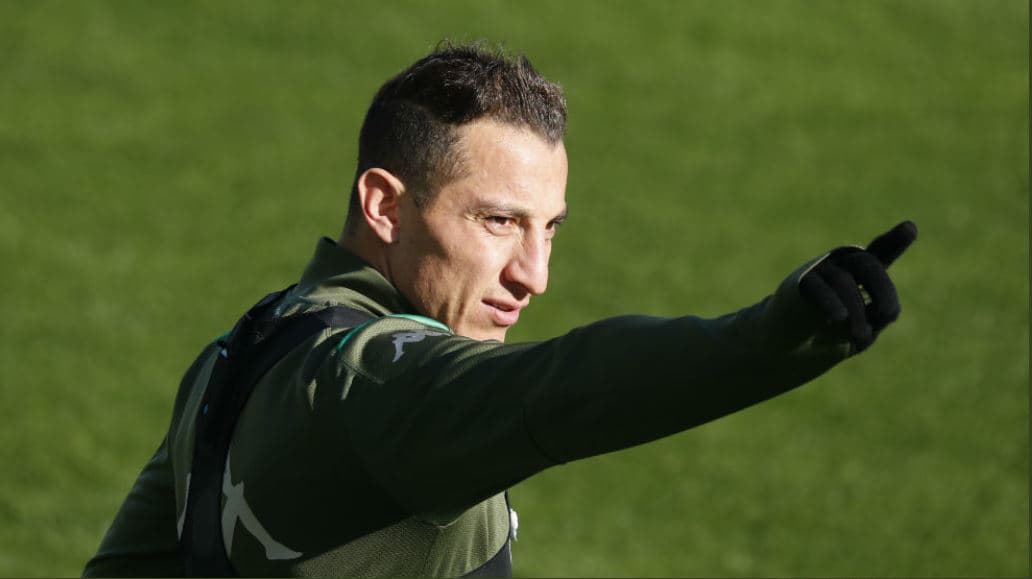 Andrés Guardado entrena de nuevo con el Betis