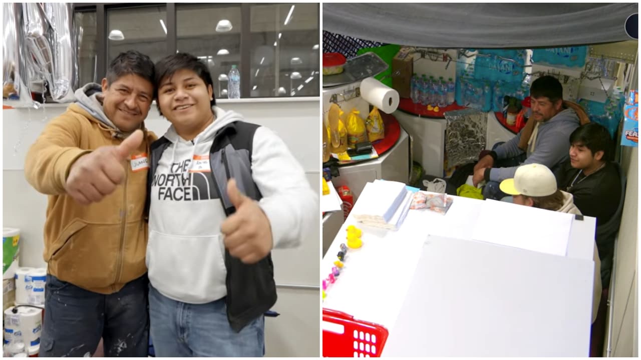 Juan estaba acompañado por su hijo Ángel, formando uno de los equipos.