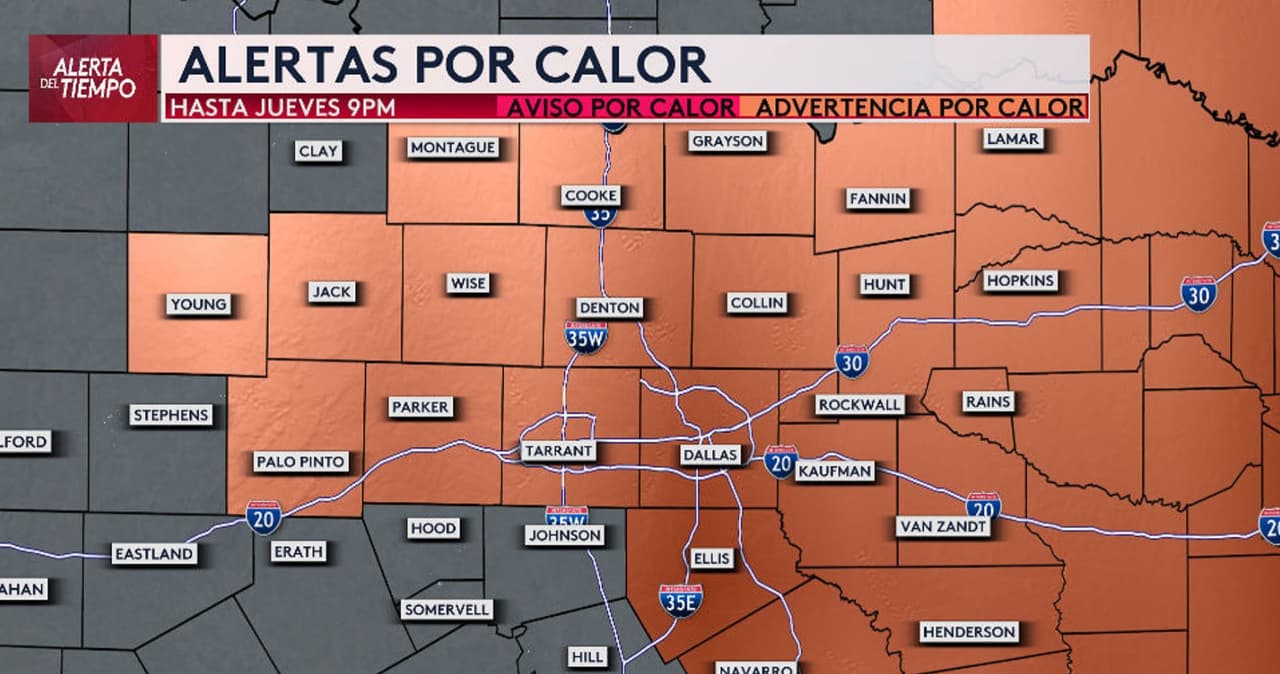 Calor extremo en Dallas - Fort Worth y el norte de Texas: el índice podría llegar a 107 °F en los próximos días
