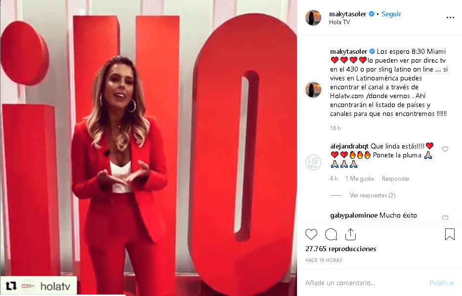 Ayer lunes, su primer día de trabajo al aire, la argentina volvió a publicar en su Instagram. Ahora un video invitando a sus seguidores a sintonizar el canal y ser testigos de su nueva faceta.