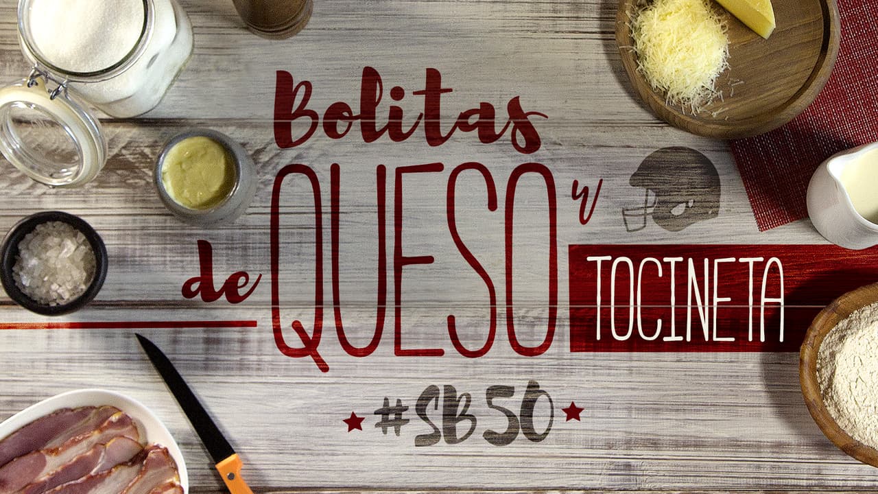 Bolitas de queso y tocineta #SB50