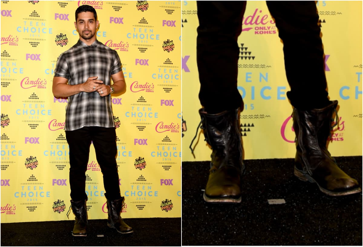 Sean botines o botas, el actor las porta con camisas a cuadros, mao o normales. Es un look de los llamados 'lumbersexuales'.