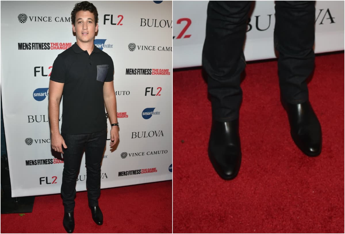 ¡O sigue al actor Miles Teller! Para él, lo importante es que el calzado y la ropa hagan 'match'.