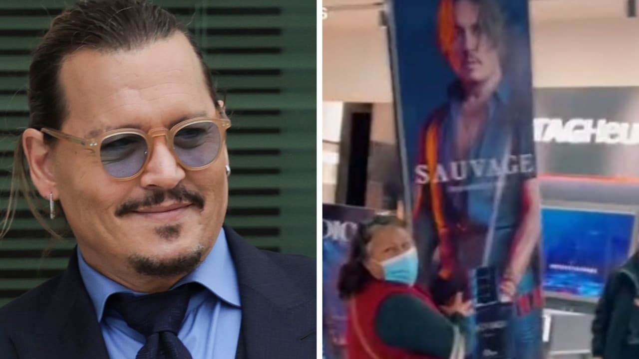 Mujer roba póster de Johnny Depp de tamaño real de un centro comercial: es su amor platónico