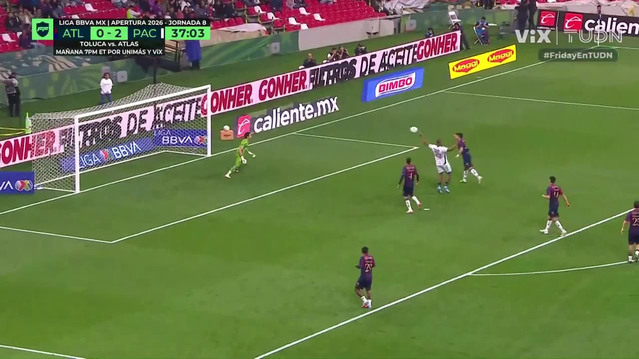 ¡Goliza de los Tuzos! Pachuca aplasta al Atlante y se va con ventaja al descanso