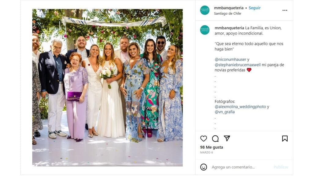 Don Francisco en la boda de su nieta Nicole.