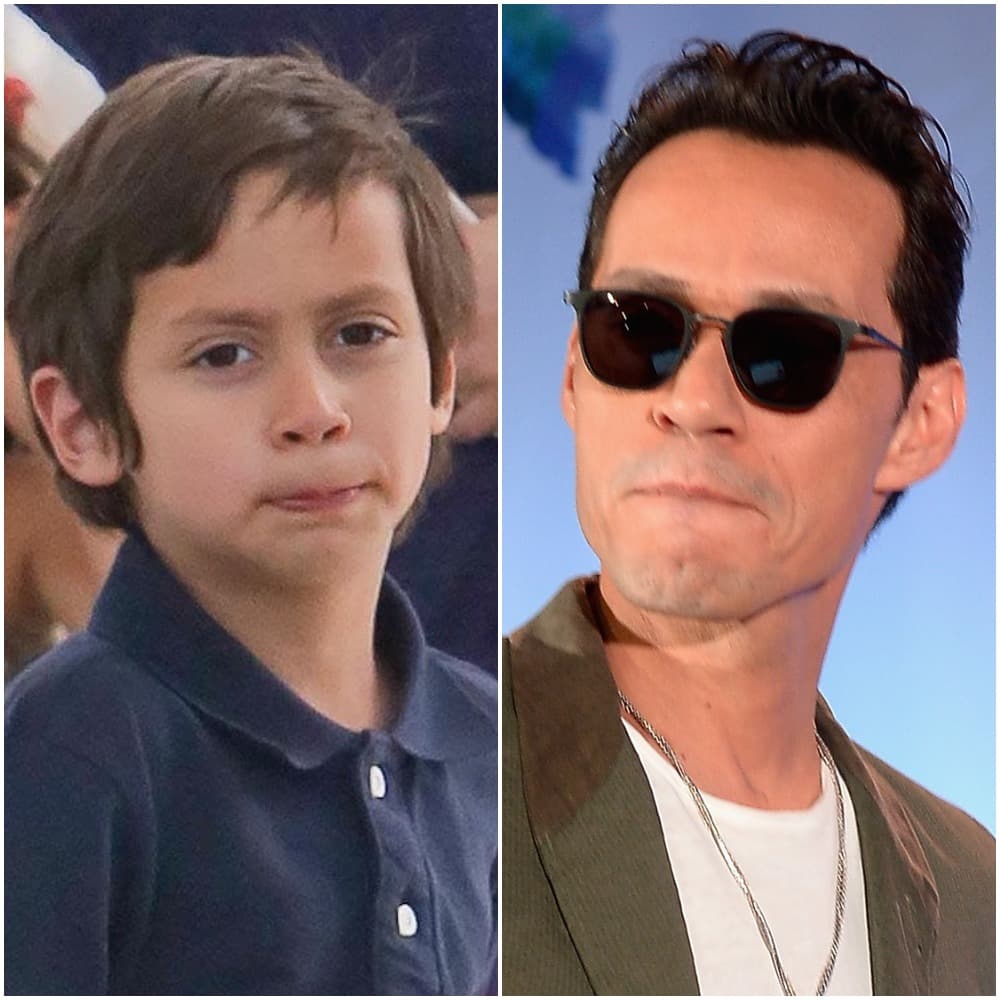 Sin embargo los pequeños tienen un gran parecido a su papá, Marc Anthony, como podemos ver en esta imagen de Max comparado con el cantante. Tienen las mismas expresiones.