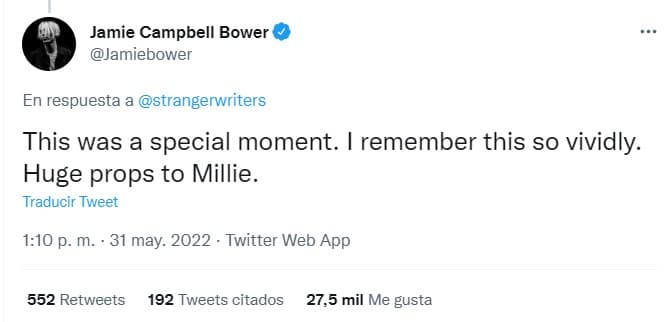 Tweet de Jamie Campbell Bower