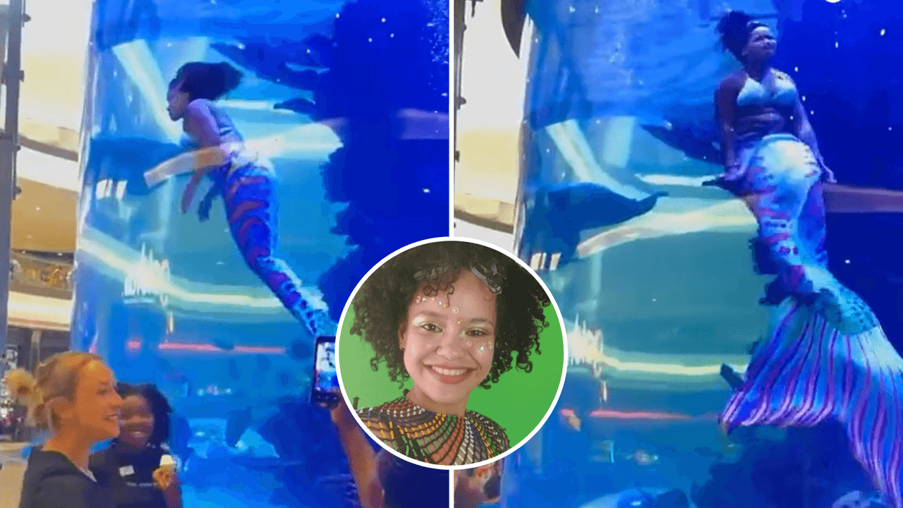 'Sirena' estuvo a punto de ahogarse en pleno show: el angustiante video 